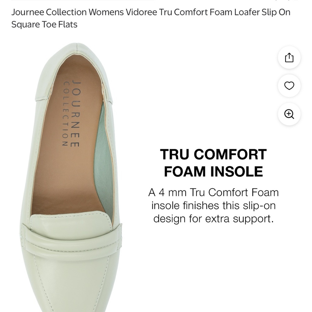 Journee Collection Vidoori Tru Comfort Sage Light Green Loafers - Picture 3 of 6